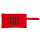 Personalized Red Canvas Clutch Bag Image 4 of 4